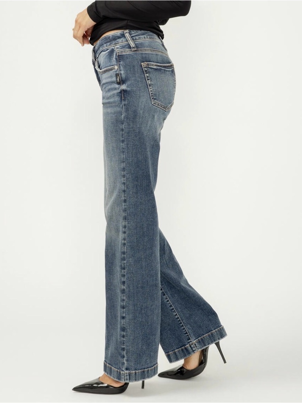 Silver Jeans Co Suki Curvy Fit Trouser Blue W28 L33 Medium Indigo Denim